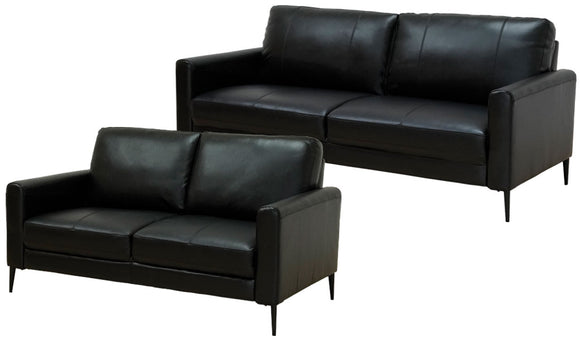 Torino Lounge Suite - Black Leather