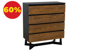 Marlo Tallboy - 4 Drawers (2 Tone)