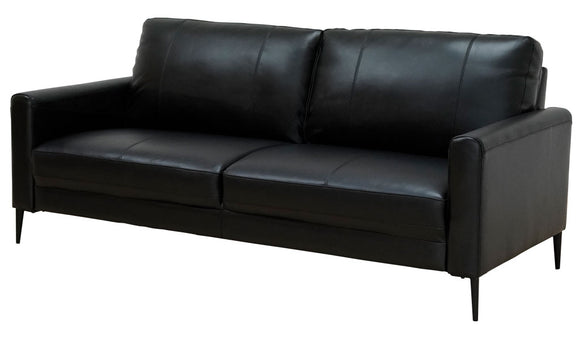 Torino 3 Seater Sofa - Black Leather